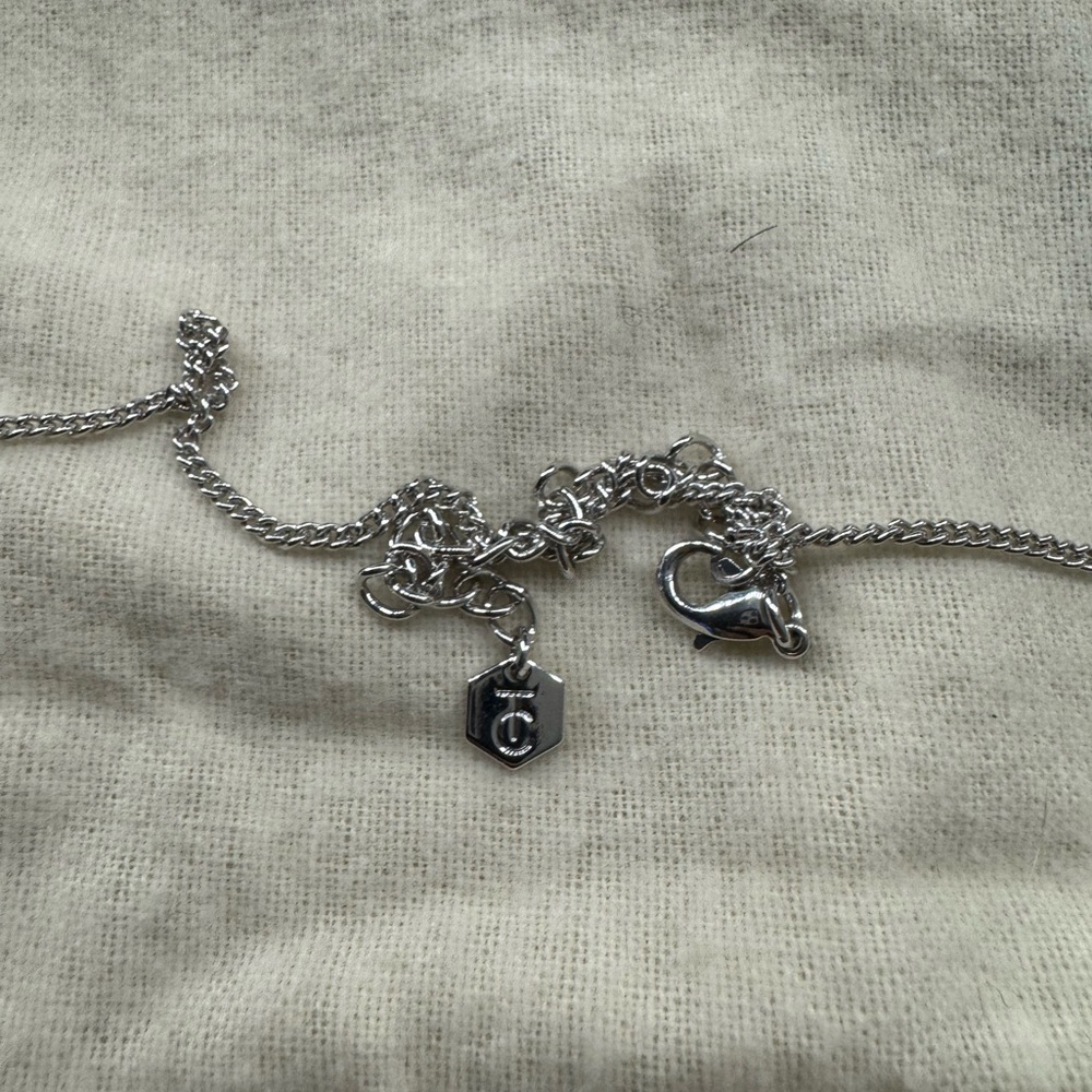 Touchstone crystal Silver Tassel Necklace - Picture 2 of 4